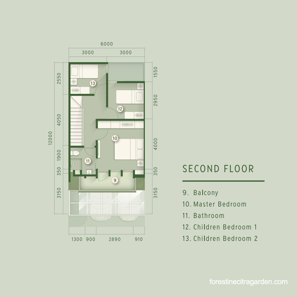 forestine citra garden tipe cedar 6 - lantai 2